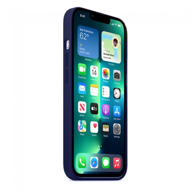 Margoun Silicone Case Cover for Apple iPhone 13 Pro Max - Dark Blue