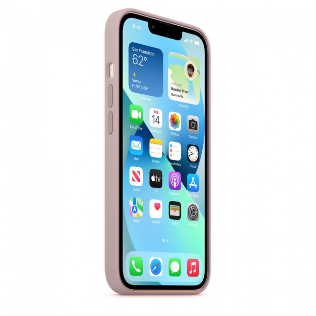 Margoun Silicone Case Cover for Apple iPhone 13 Pro Max - Pink Sand