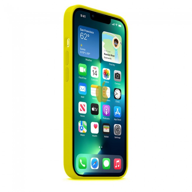 Margoun Silicone Case Cover for Apple iPhone 13 - Yellow