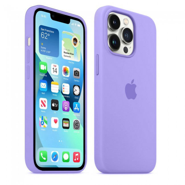Margoun Silicone Case Cover for Apple iPhone 13 Pro - Purple