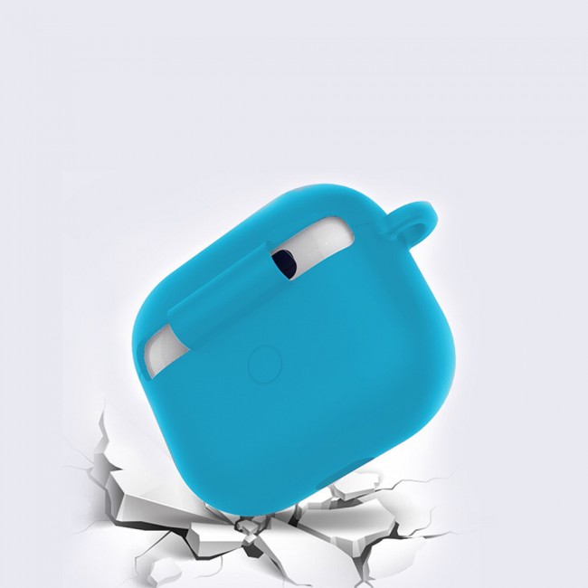 Margoun Silicone Case Cover for Airpods 3 with Keychain – Blue