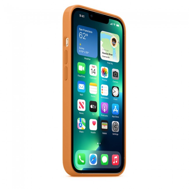 Margoun Silicone Case Cover for Apple iPhone 13 Pro Max - Golden Brown