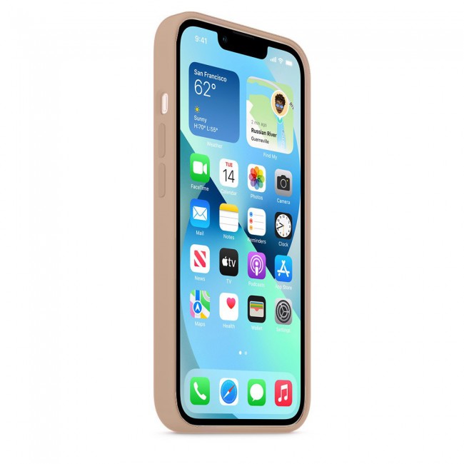 Margoun Silicone Case Cover for Apple iPhone 13 Pro - Pink Sand
