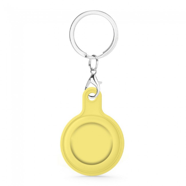 Margoun Silicone Key Ring for Apple AirTag - Yellow