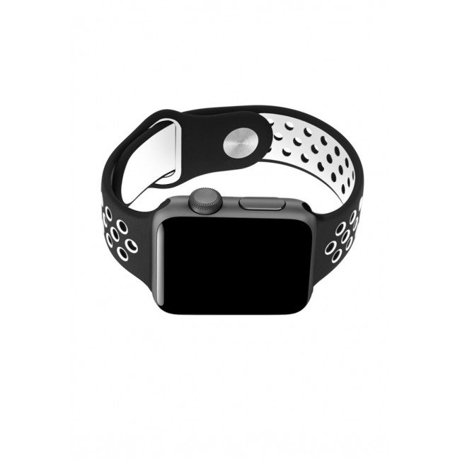 Margoun Smart Watch with Heart Rate Monitor Sensor and 42mm Sport Band – Black/White