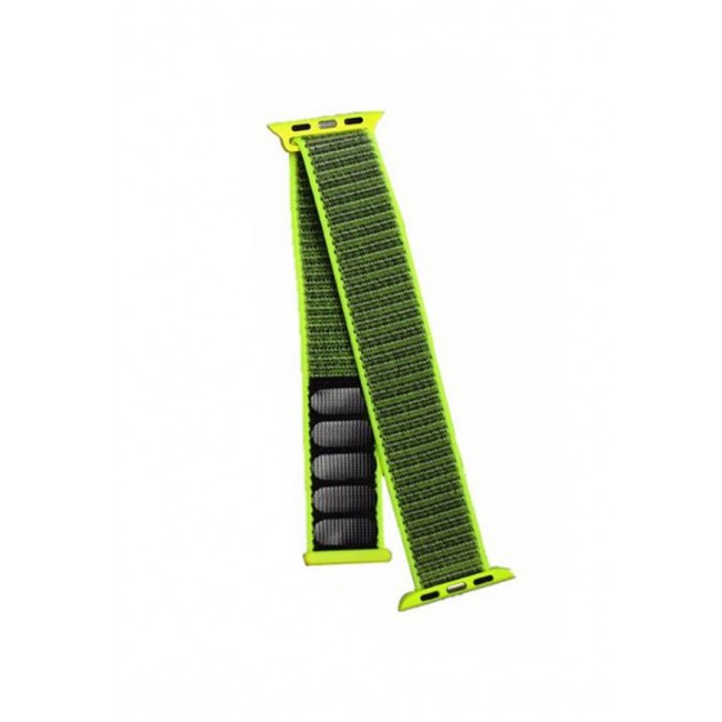 Margoun Nylon Sport Loop Replacement Apple Watch Band Strap 42-44-45mm - Green
