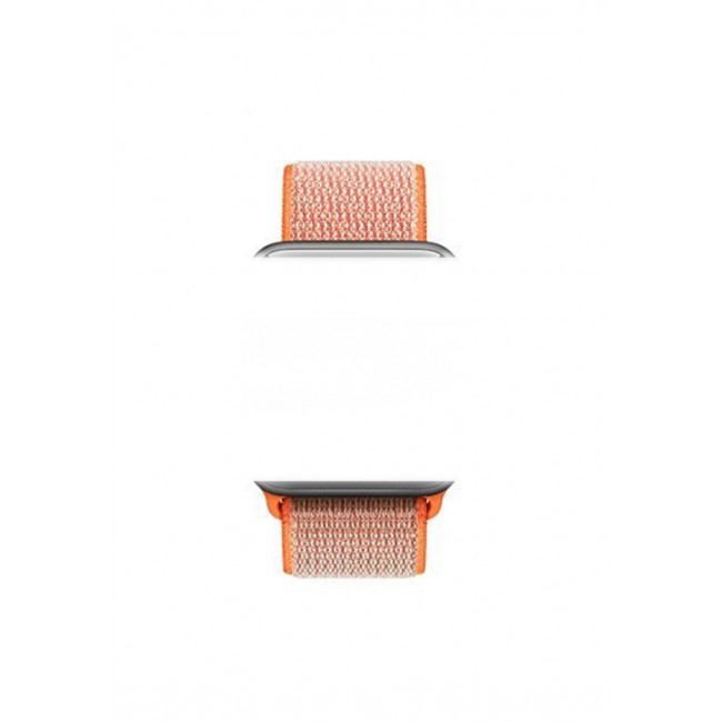 Margoun Nylon Sport Loop Replacement Apple Watch Band Strap 42- 44-45mm - Spicy Orange