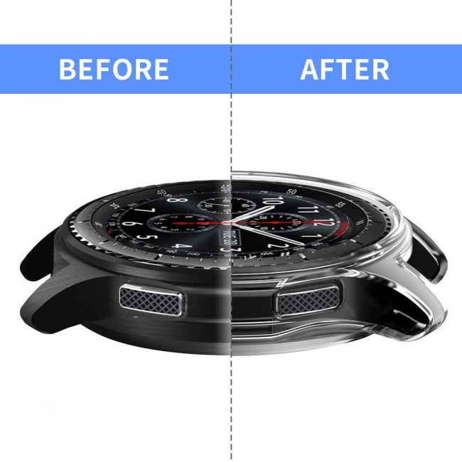 Margoun TPU All-Around Protective Bumper Case for Samsung Gear S3 Frontier 46mm – Clear