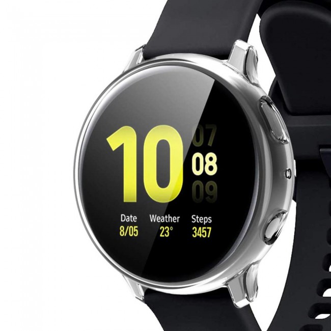 Margoun TPU All-Around Protective Bumper Case for Samsung Active 2 44mm – Clear