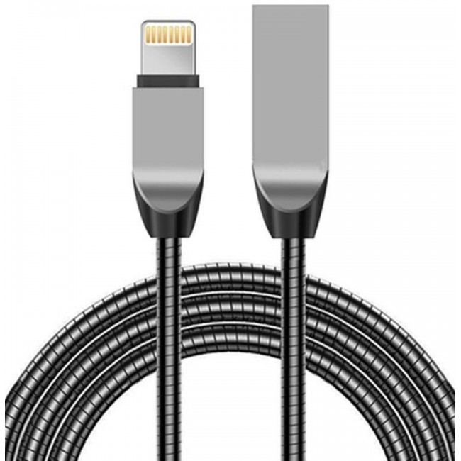 Margoun Tangle-Free Zinc Alloy Lightning Cable for Apple iPhone X , XS , XR , XS Max in ( Rose Gold / Gold / Black / Silver )
