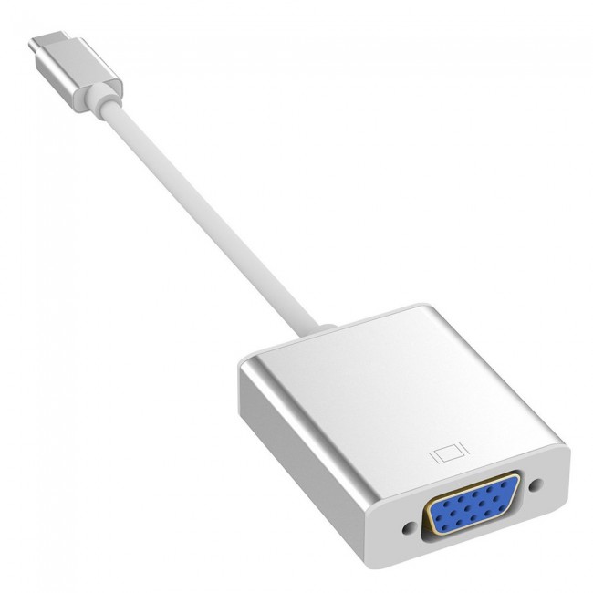 Margoun USB3.1 Type C to VGA Adapter Cable - Converter for USB-C Male to VGA Female Video Transfer Converter – White
