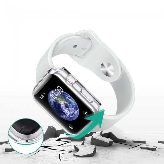 Margoun Ultra Thin Transparent TPU Case Cover for all Apple Watch Series 38mm