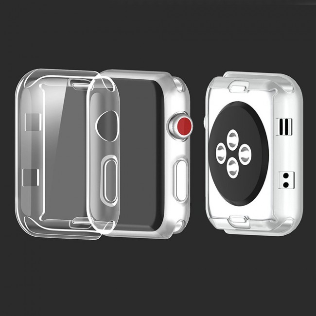 Margoun Ultra Thin Transparent TPU Case Cover for all Apple Watch Series 38mm