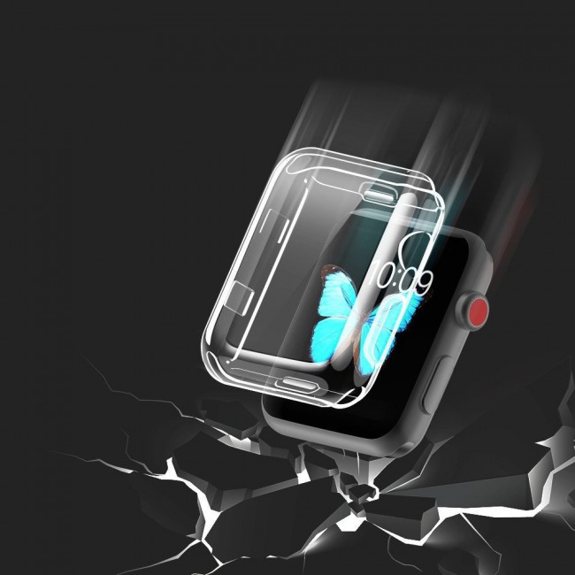 Margoun Ultra Thin Transparent TPU Case Cover for all Apple Watch Series 38mm