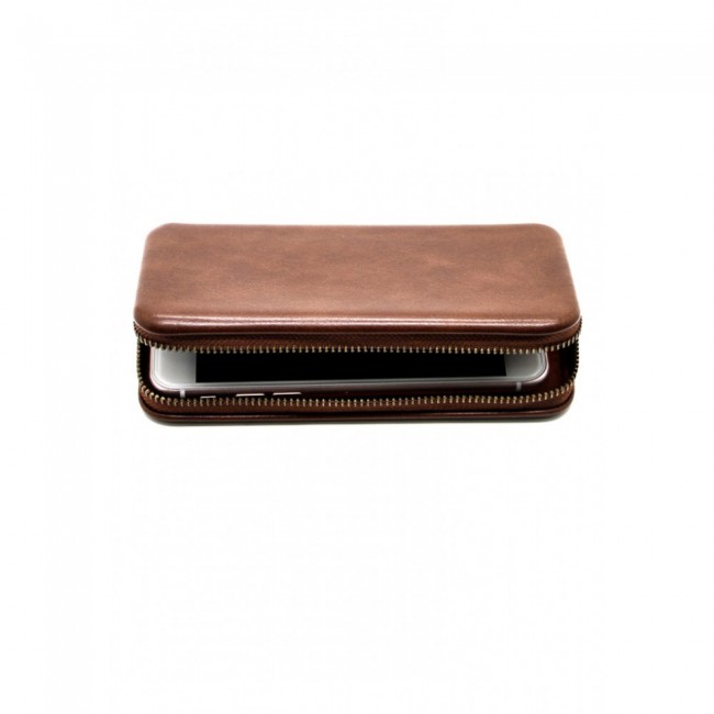 Margoun Universal PU leather Zipper Wallet Case for 4.7inches Mobile Phones with Card Slot and Cash Compartment – Black , Dark Brown , Light Brown , Maroon
