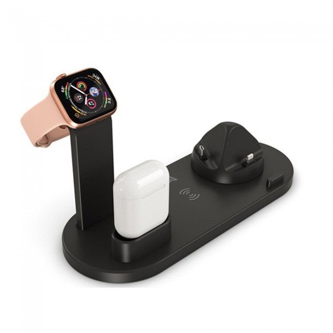 Wireless Charging Stand in for phones Apple Watch and Airpods  Margoun-Black