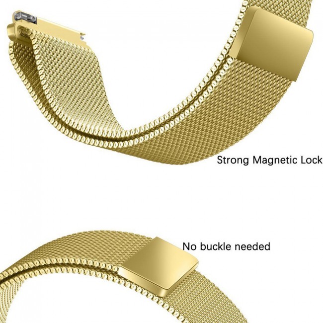 Milanese Band for Fitbit Versa 3 and Fitbit Sense with Magnet Lock Henlein Series by Margoun - Gold