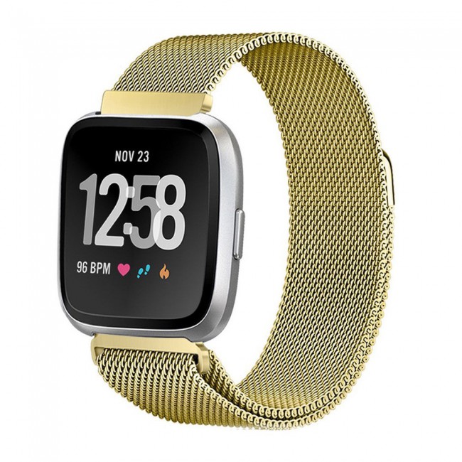 Milanese Band for Fitbit Versa 3 and Fitbit Sense with Magnet Lock Henlein Series by Margoun - Gold