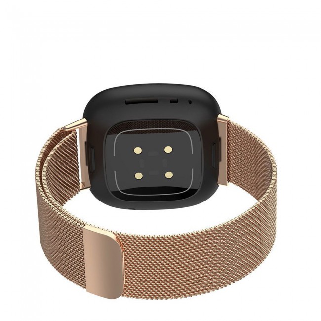Milanese Band for Fitbit Versa 3 and Fitbit Sense with Magnet Lock Henlein Series by Margoun - Rose Gold