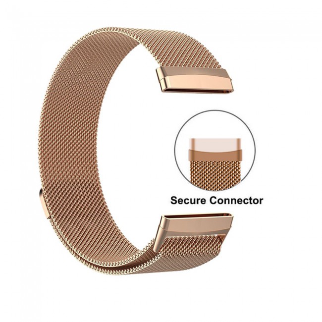 Milanese Band for Fitbit Versa 3 and Fitbit Sense with Magnet Lock Henlein Series by Margoun - Rose Gold