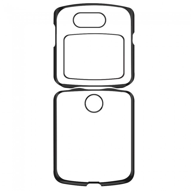 Motorola Razr Flip Clear TPU Cover Proguard Case by Margoun - Black Edge