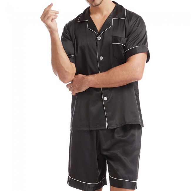 Mens shop satin pyjamas