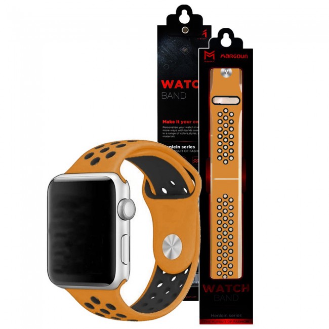 Orange nike store apple watch band