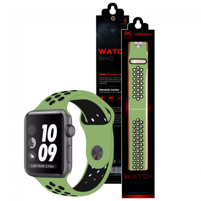 Nike Sport Band 42 44 45mm for Apple Watch Green and Black GSMprice