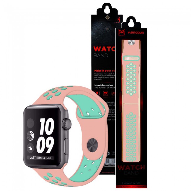 Pink and green apple watch band store