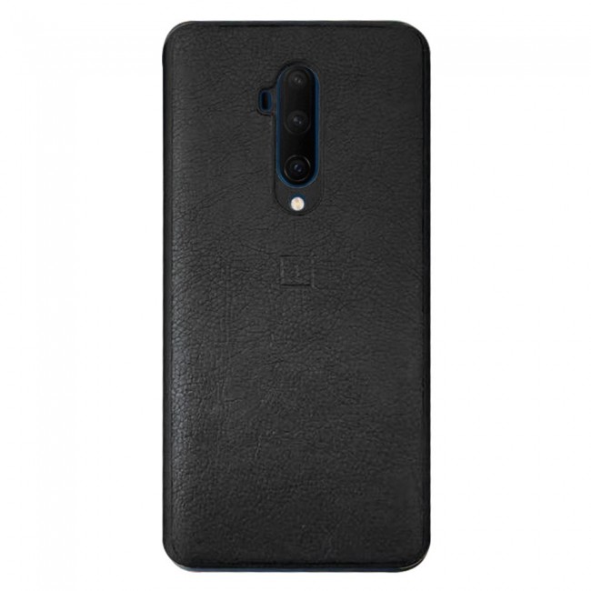 OnePlus 7T Pro Case Cover Protective Leather Case - Black , Dark Blue