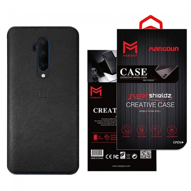 OnePlus 7T Pro Case Cover Protective Leather Case - Black , Dark Blue