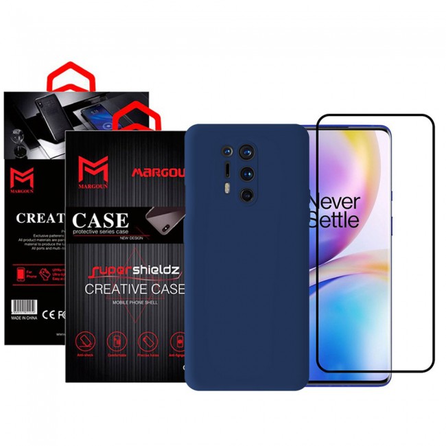 OnePlus Pro Silicone Case Cover Dark Blue and 3D Tempered Screen  Protector Super Shieldz by Margoun