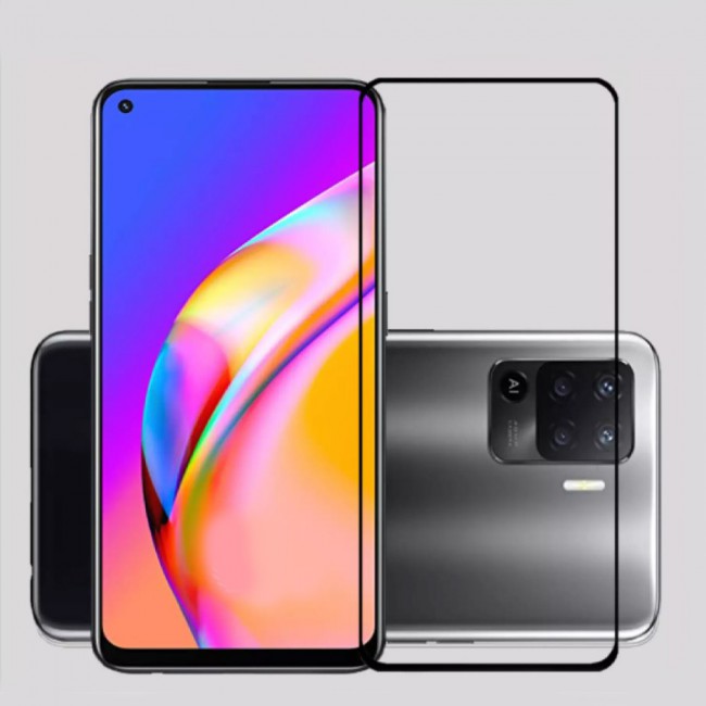 Oppo A94 Tempered Glass 3D Screen Protector 2Pack Super Shieldz by Margoun - Side Black