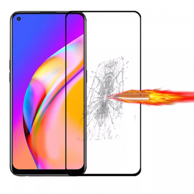 Oppo A94 Tempered Glass 3D Screen Protector 2Pack Super Shieldz by Margoun - Side Black