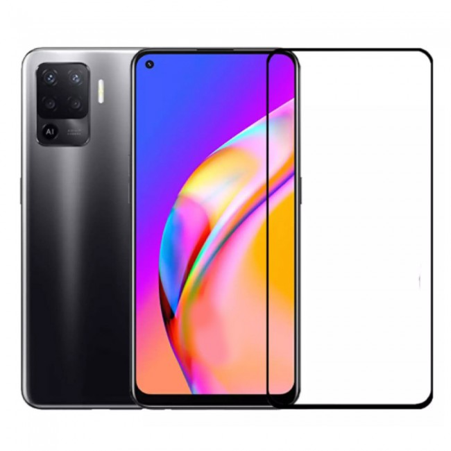 Oppo A94 Tempered Glass 3D Screen Protector Ultimate by Margoun - Side Black