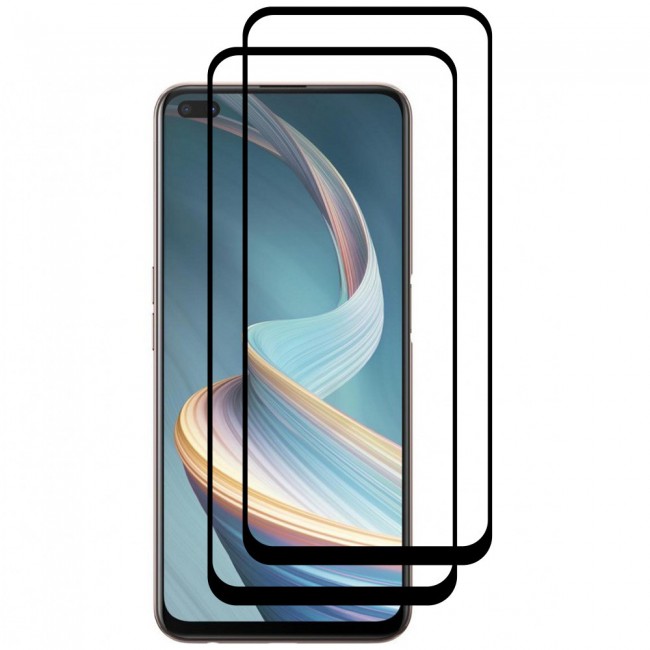 Oppo Reno4 Z 5G Tempered Glass 9D 2Pack Super Shieldz by Margoun - Side Black