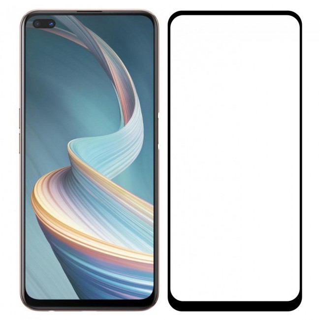 Oppo Reno4 Z 5G Tempered Glass 9D Grand Shieldz by Margoun - Side Black