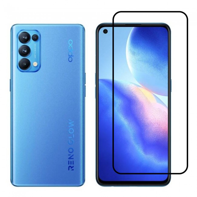Oppo Reno 5 5G Glass 3D Tempered Screen Protector Ultimate by Margoun - Side Black