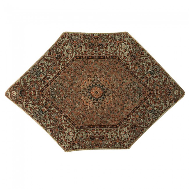 Margoun Persian Handmade Table Cloth with Traditional Pattern - Brown