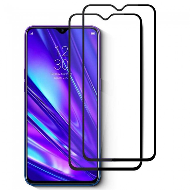 Realme C12 2Pack Full Glue 3D Tempered Glass Screen Protector Super Shieldz Margoun – Black Edge