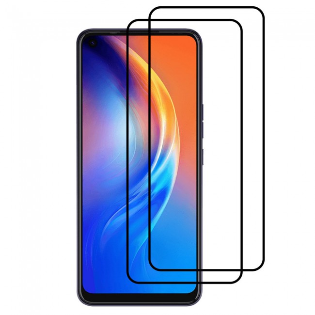 Realme C17 2Pack Full Glue 3D Tempered Glass Screen Protector Super Shieldz Margoun – Black Edge
