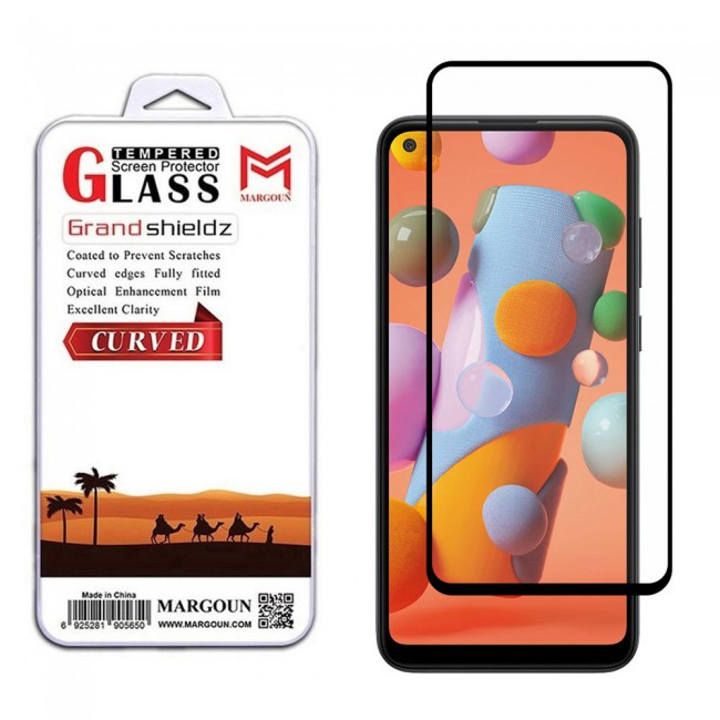 Samsung Galaxy A11 Tempered Glass 3D Grand Shieldz Margoun - Black Frame