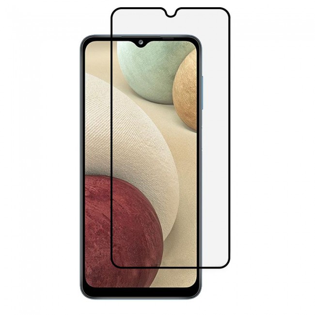 Samsung Galaxy A12 3D Tempered Screen Protector Grand Shieldz by Margoun - Black Edge