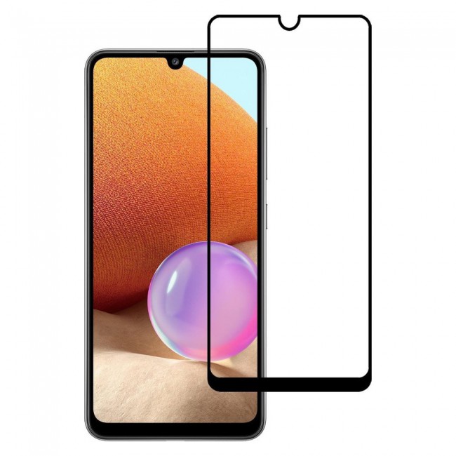Samsung Galaxy A12 A32 5G 3D Tempered Screen Protector Grand Shieldz by Margoun - Black Edge