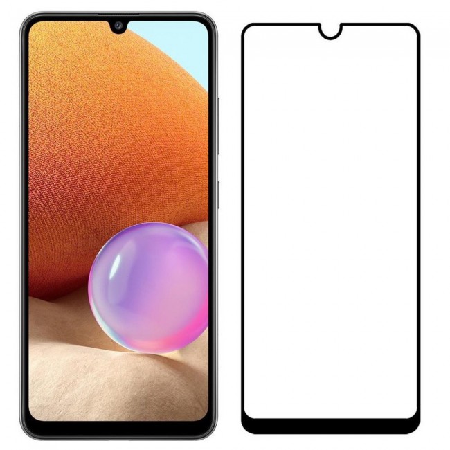 Samsung Galaxy A12 A32 5G 3D Tempered Screen Protector Grand Shieldz by Margoun - Black Edge