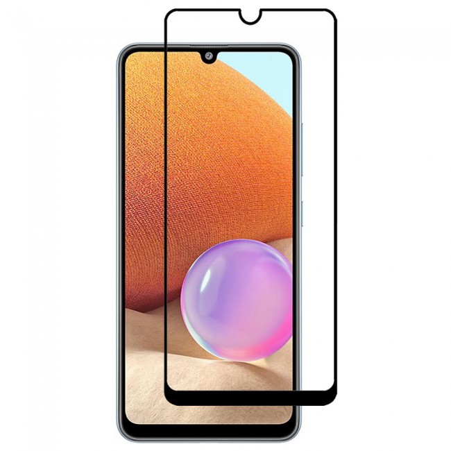 Samsung Galaxy A12 A32 5G Glass 3D Tempered Screen Protector Ultimate by Margoun - Black Edge