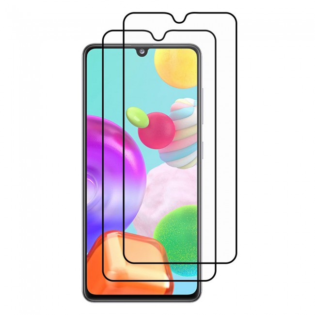 Samsung Galaxy A41 9D Tempered Glass 2-Pack Super Shieldz Margoun- Black Frame