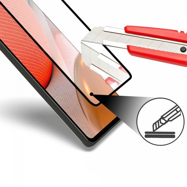 Samsung Galaxy A52 A52 5G Tempered 3D Screen Protector Grand Shieldz by Margoun - Black Edge