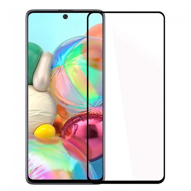 Samsung Galaxy A71 Tempered Glass 3D Grand Shieldz Margoun - Black Frame