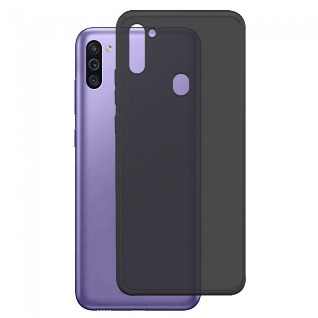 Samsung Galaxy M11 TPU Transparent Cover Margoun - Black
